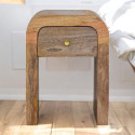 Comodino Mini Darcy in legno massello di mango effetto rovere