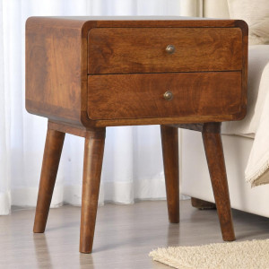 Comodino Curvo in Legno...
